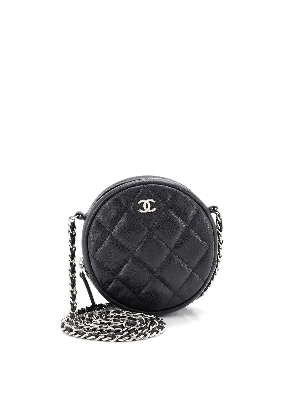 Chanel Round Clutch With Chain Quilted #254464C28B